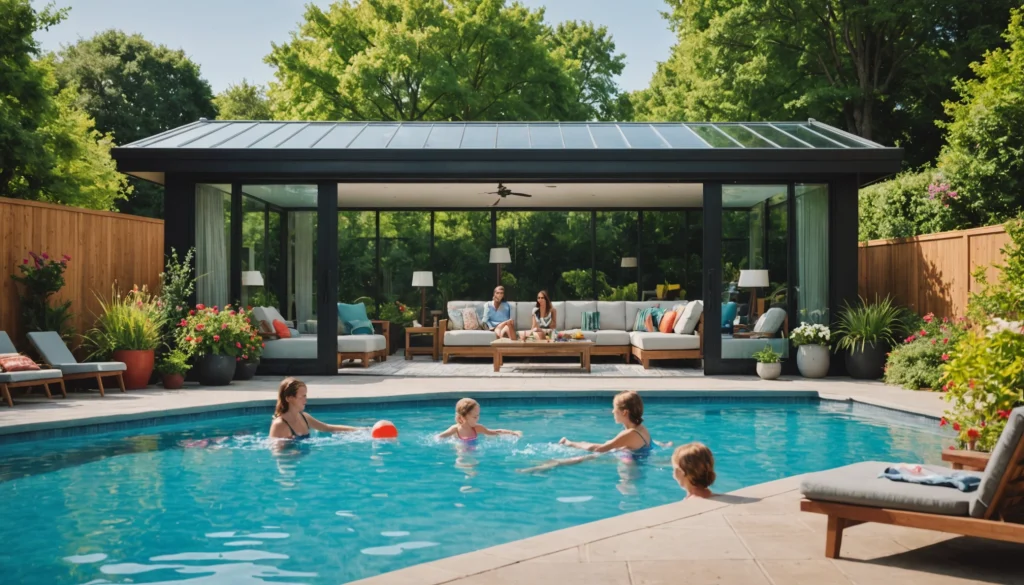 Comment un abri de piscine prolonge la saison de baignade