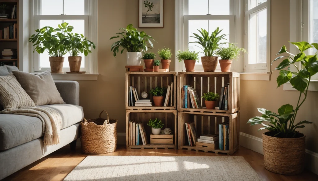 Comment utiliser des cagettes pour la décoration intérieure